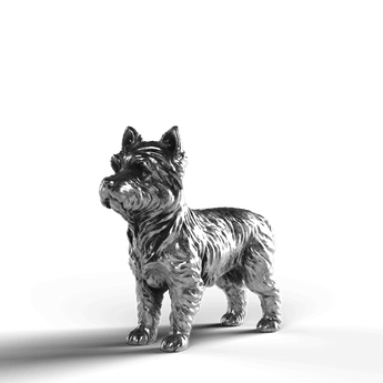 Yorkshire Terrier - SignalOaks Silver Statue