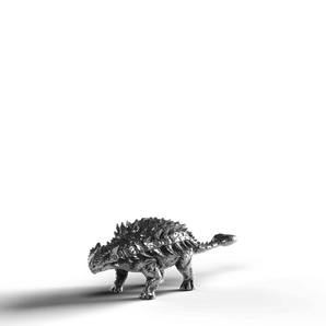 Ankylosaurus - SignalOaks Silver Statue