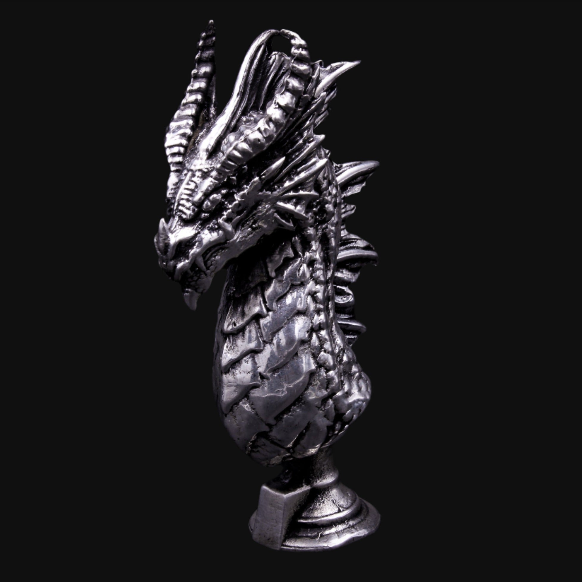 Dragon Bust - SignalOaks Silver Statue