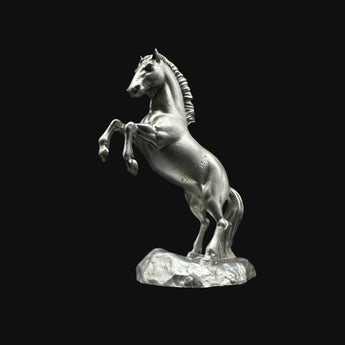 Horse Rearing - SignalOaks Silver Statue