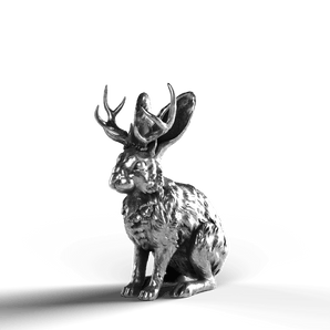 Jackalope - SignalOaks Silver Statue