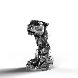 Leopard Bust - SignalOaks Silver Statue