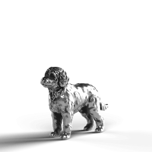 Mini Golden Doodle - SignalOaks Silver Statue
