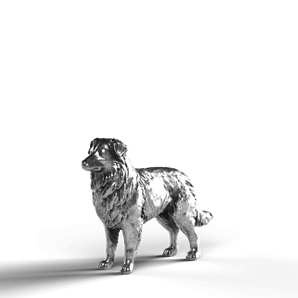 Miniature American Shepherd - SignalOaks Silver Statue