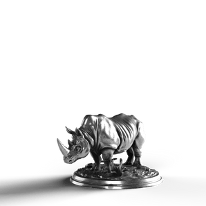 Rhino - SignalOaks Silver Statue