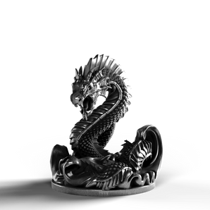 Sea Serpent - SignalOaks Silver Statue