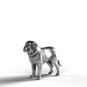St. Bernard - SignalOaks Silver Statue