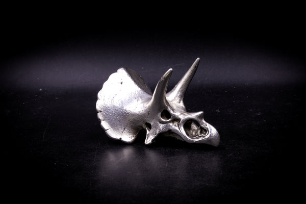 Triceratops Skull .999 Silver