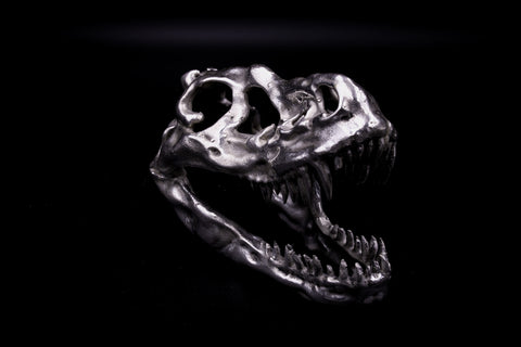 T-Rex Skull .999 Silver